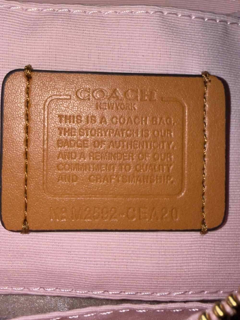 Coach Powder Pink Charm Teri Shoulder Bag with Gold Chain - Picture 7 of 8